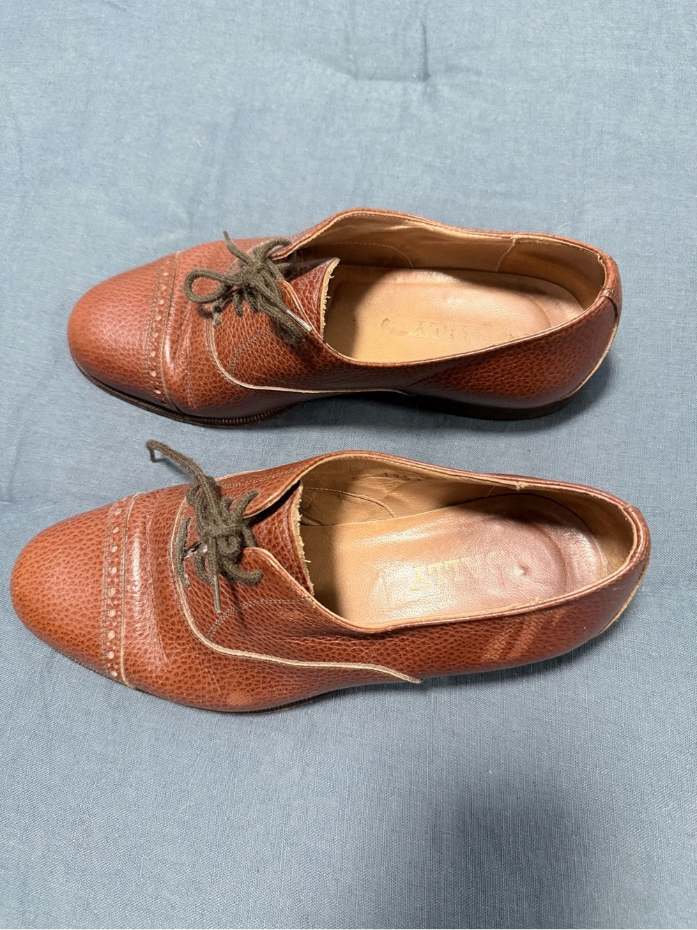 Men's Brown BALLY Leather Lace-Up Dress Shoes